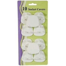 10 x Child Baby Main Plug Socket Plastic Safety Cover