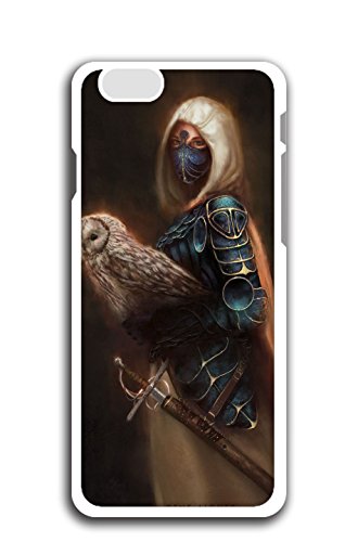iphone 6 Plus (5.5') case,Master of Birds by ReneAigner female fighter paladin ranger knight owl familiar swordmage platemail scalemail armor clothes clothing fashion player character npc [Non-Slip] [Exact-Fit] Case Slim **NEW** [Fit Series] [Thin Fit] [Smooth Black] Hard Case - ECO-Friendly Packaging - Slim Case for iphone 6 Plus (5.5'),white