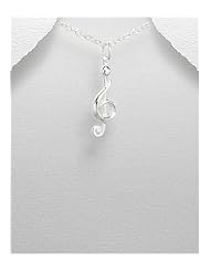 Music Pendant Necklace In Sterling Silver