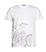 ArTeeCollage Men's Voyage White V-Neck Cotton T-shirts