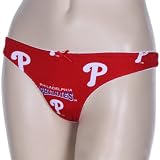 NCAA Philadelphia Phillies Ladies Red Supreme Thong Underwear (Medium)
