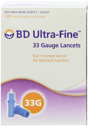 BD Ultra-Fine 33 Gauge Lancets - 100 Count BoxB0000DDV9C