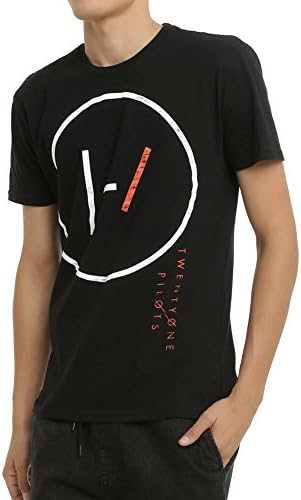 Twenty One Pilots Big Circle Logo Print Sports Fitness Black T-Shirts (Asia X-Large, Black)