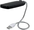 uxcell&reg; 16.3" Flexible Neck USB Plug 28 LEDs Black Reading Light for Laptop PC