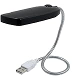 uxcell&reg; 16.3" Flexible Neck USB Plug 28 LEDs Black Reading Light for Laptop PC