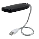 uxcell&reg; 16.3" Flexible Neck USB Plug 28 LEDs Black Reading Light for Laptop PC