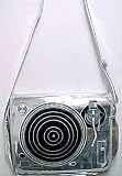 Metallic Silver Turntable Messenger Bag DJ Technics