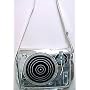 Metallic Silver Turntable Messenger Bag DJ Technics