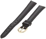 Timex Women's Q7B786 Padded Calfskin 12mm Black Replacement Watchband