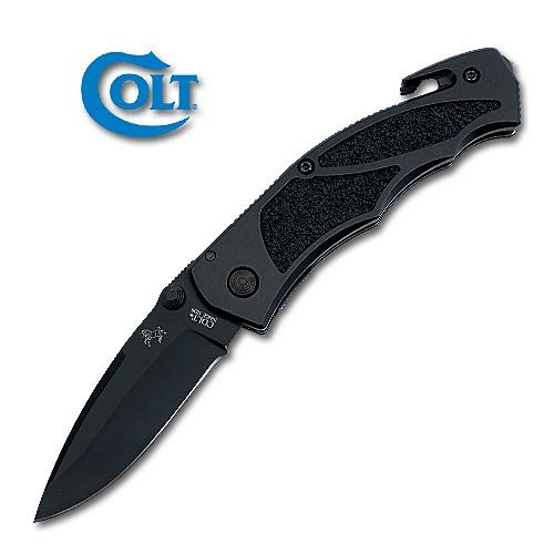 Buy Colt Folding Knife Serrated Rescue Black by Colt