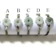 Hand-knotted Carved Orchid Jade Bracelet - Adjustable Cord