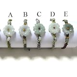 Hand-knotted Carved Orchid Jade Bracelet - Adjustable Cord