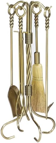 5 Pc Polished Iron Finish Toolset With Twist Handles