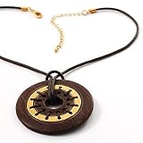 Brown Ebonite Disk Fashion Pendant