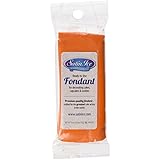 Satin Ice Rolled Fondant Icing Orange 4 Ounces
