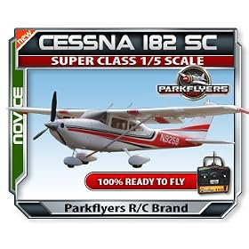 Cessna 182 Super Class 1 5 Scale RTF RC Airplane w 6 Chan. 2.4 GHZ Radio from ParkFlyer Electric Airplanes