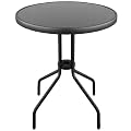 Bistrotisch Balkontisch Glastisch �60cm - Schwarz