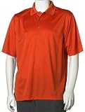 PGA Tour Men's Short Sleeve Poly Performance Golf Solid Shirt, Burnt Sienna, X-Large