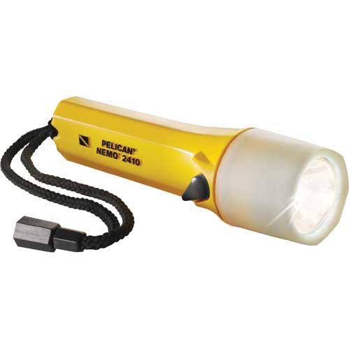 Pelican Stealth Nemo 2410 LED Flashlight with Photoluminescent Shroud (Yellow, Small) On Sale