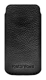 Katinkas USA 2108045498 Premium Leather Pouch Soft for Samsung Galaxy W I8150 - 1 Pack - Retail Packaging - Black