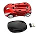 Welltop Wireless Mouse Computer Mice Car-shaped Game Mice 2.4Ghz Optical Mouse for pc Laptop Computer (Red)