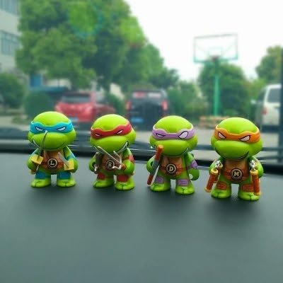 Film Q version of the teenage mutant ninja turtles doll model toy cars take place adorn article height 7 cm width 4 cm