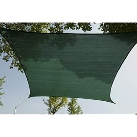 Titan 12 FT X 12 FT Square Sun Shade Sail (3.6m X 3.6m) Shading Canopy ~ Green Color