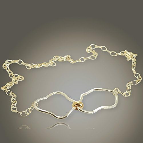 Sterling Silver Circle of Love with Gold-filled Connection- 16 In necklace