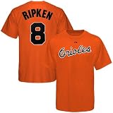 Majestic Baltimore Orioles #8 Cal Ripken Jr. Youth Orange Cooperstown Player T-shirt