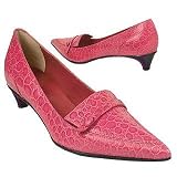 Quai D'Orsay Fuchsia Croco-embossed Leather Low-heel Pump Shoes