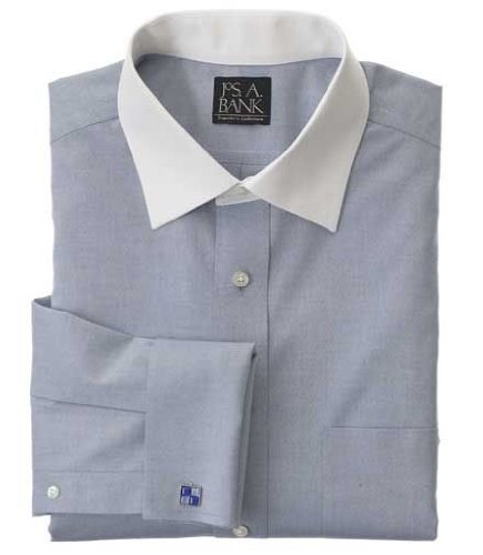 Beat deal on Traveler Pinpoint Solid Spread Collar,French Cuff Dress Shirt