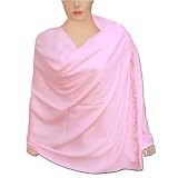 Handmade Plain Viscose Stole Women Outerwear Dress In Pink Color (Free Shipping) Stle0046r