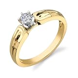 0.20 carat Diamond Solitaire Ring 14Kt Yellow Gold