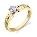 Jewelry : 0.20 carat Diamond Solitaire Ring 14Kt Yellow Gold
