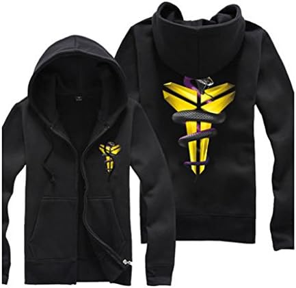 NBA Los Angeles Lakers Kobe Logo Long Sleeve Hoodies Coat Black M