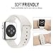 Apple Watch Band - Valuebuybuy Soft Silicone Sport Style Replacement iWatch Strap bands for Apple Wrist Watch 38mm Models Formal Colors S/M Size-38mm/Antique White