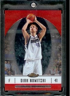 2006/07 Topps Finest #12 Dirk Nowitzki Dallas Mavericks Basketball Card - Mint Condition - In Protective Display Case !