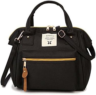 Black mini portable canvas school printing ring bag supreme backpack women's vintage style size 23*20*15 cm