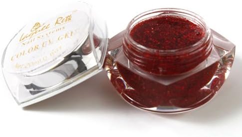 3D Nail Art Design Nail Art UV Gel glitter powder Acrylic Tips Kit DIY Decorations 20ml/red