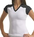V-neck Tennis Fitness Top with Sleeves