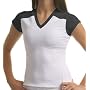 V-neck Tennis Fitness Top with Sleeves