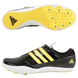 adidas Men's adizero LJ Track Shoe,Black/Yellow/Silver,10.5 M