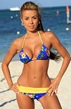 UjENA Hawaiian Banded Thong Bikini