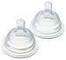 Playtex BPA Free VentAire ADVANCED Wide (NaturalShape) Silicone Nipples - Fast Flow - 2 Pack