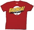 The Big Bang Theory Bazinga ! Adult T-shirt Tee, Red