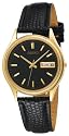 Seiko Men's Black Leather Strap Watch #SGG490