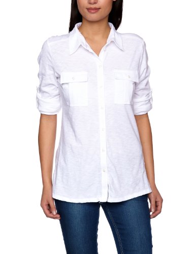 ESPRIT Damen Bluse B21950, Gr. 38 (M), Wei&szlig; (white 100) Preisvergleich