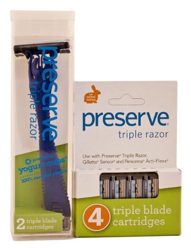 Preserve PRE-KIT43 Triple Razor Midnight Blue