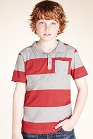 Short Sleeve Block Striped Polo Shirt