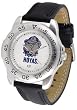 Georgetown Hoyas Suntime Mens Sports Watch w/ Leather Band - NCAA College Athletics